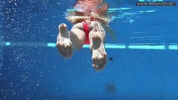Russian Blonde Pornstar Bikini Pool 